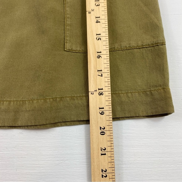 Faherty‎ Women's Arlie Olive Green Utility Mini Skirt Sz XL - Picture 12 of 15